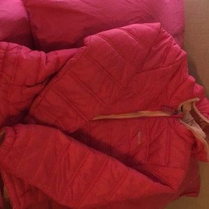 Eddie Bauer youth medium pink puffer jacket.